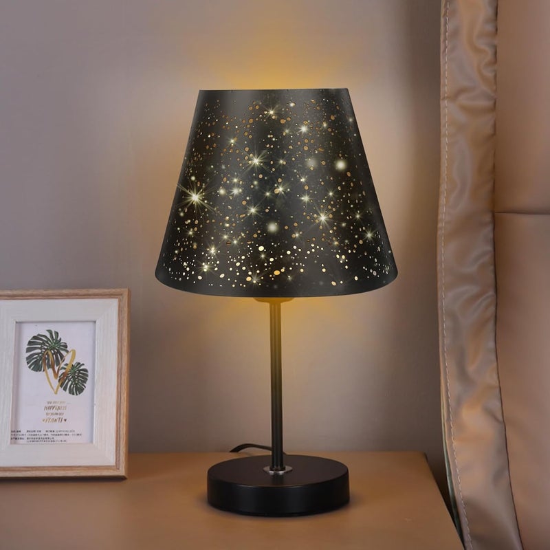 ALUCSET Small Lamp Shade, Barrel Metal Etching Process Lampshade for Table Lamp and Floor Light, 6x10x7.5 inch, Spider - Image 2